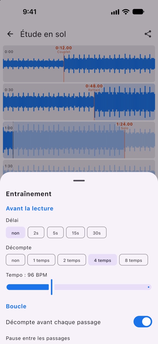 Options d'entraînement